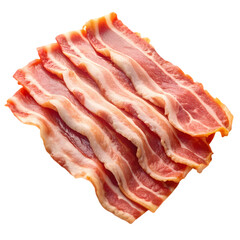 Fresh Bacon Slices: Premium Pork, Breakfast isolated on transparent background