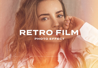 Retro Film Frame Grain Light Leak Photo Effect Paper Texture Template Mockup Overlay Style