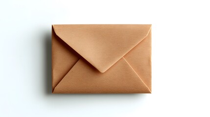 A simple brown envelope placed on a clean surface ready to deliver important documents or correspondence