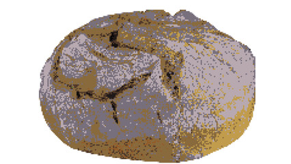Round bread pixel art