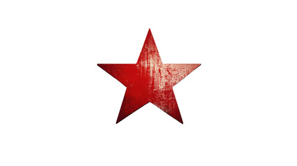 Red star showing communism, socialism and revolution with transparent background