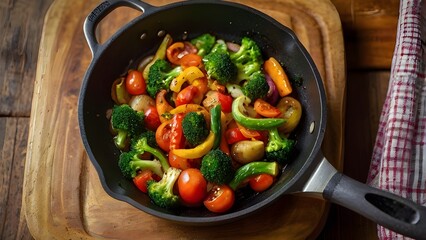 vegetables in the pan