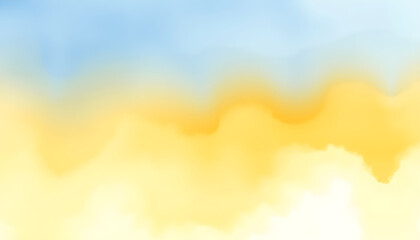 Blue Yellow Gradient Watercolor