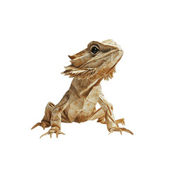 Obraz premium Intricate Origami Bearded Dragon Sculpture