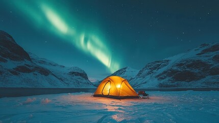 Aurora Borealis Camping Scene (1)