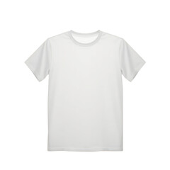 Naklejka premium Front view of basic white t-shirt mockup on transparent background