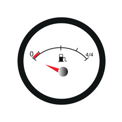 Gasoline fuel gauge symbol. Fuel indicator icon . Full and empty fuel tank gauge scale icon isolated on white background.