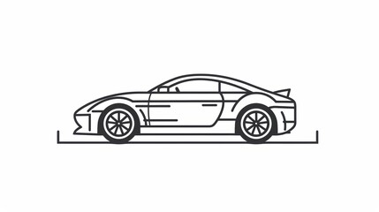 Fototapeta premium Sleek Car Icon Set Against a Crisp White Background