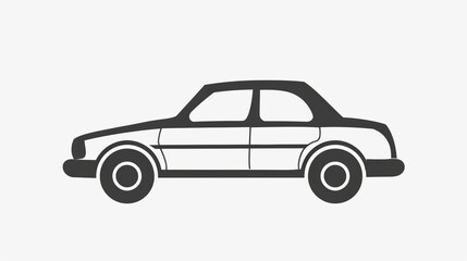 Naklejka premium Sleek Car Icon Set Against a Crisp White Background