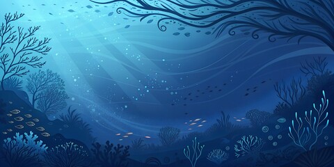 abstract blue background with waves