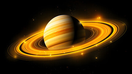 Majestic imagery of saturn featuring a bright surrounding the planet capturing the incredible nature of celestial bodies in outer space.