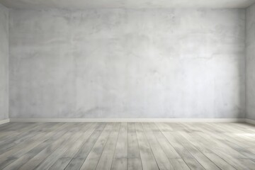 Empty room gray wall room with wooden floor