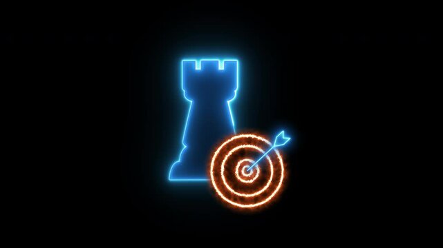 Strategic Planning concept is a process where organizations define their future vision, goals, and objectives, and outline how to achieve them. Strategic goals icon on transparent background.
