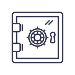 Illustration of a safe symbolizing market security and protection.