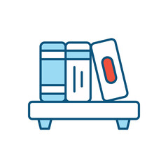 Bookshelf vector icon 
