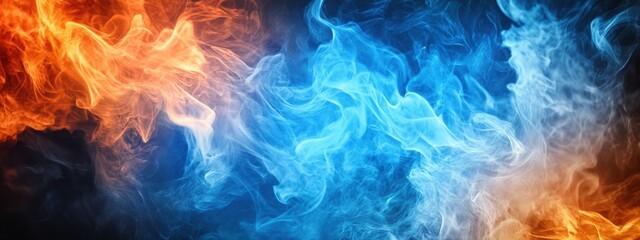 Visual representation of extreme heat featuring white-blue core flames blending with orange hues in a dynamic display