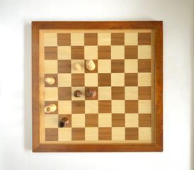 Result after the sixth chess game between Bobby Fischer (black) and Boris Spassky (white) in Sept 10, 1992. Result draw.