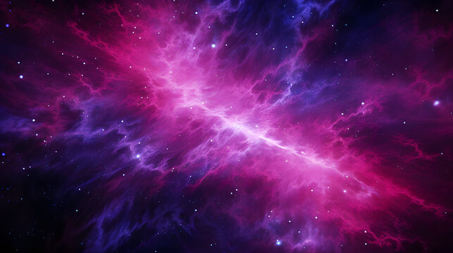 Artistic representation of a nebula illustrating cosmic formation and colorful gases in the context of primordial nucleosynthesis and space.