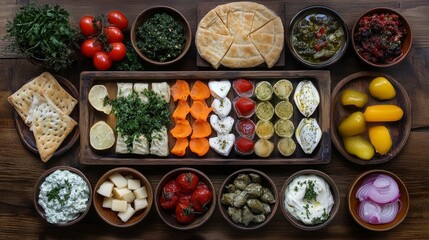 Fresh Vegetables and Dips Platter