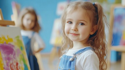 Joyful Child Creating Art