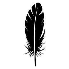Fototapeta premium Feather vector silhouette illustration stencil vector