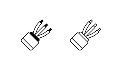 Obraz premium Electric Cable icon design with white background stock illustration