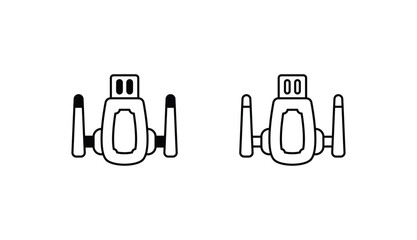 Wifi Adapter icon design with white background stock illustration