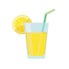 Minimalistic Lemon Juice Vector Illustration
