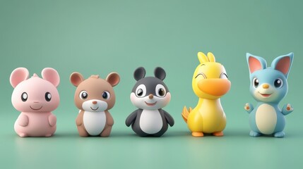 Cute Cartoon Animal Figurines