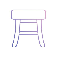 Stool vector icon 