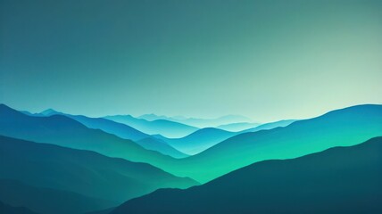 A mountain range with a blue sky in the background