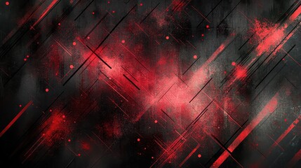 Naklejka premium Abstract Red & Black Design