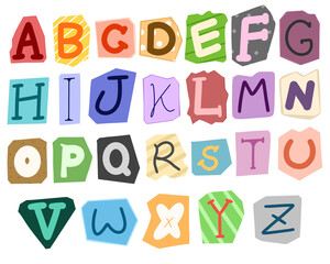 영어 알파벳 콜라주 스티커(english alphabet collage sticker)