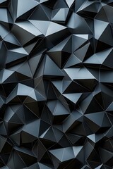 Fototapeta premium Abstract black 3D Polygonal Texture