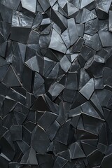 Abstract black 3D Polygonal Texture