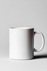 Obraz premium White mug mockup presents clean, simple aesthetic, evokes minimalist serenity