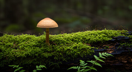 Fototapeta premium Mushroom Moss Forest Nature Photo