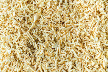 Close-Up of Pile of Wood Shavings Texture