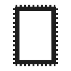 Obraz premium Blank post stamp shape illustration border design vector