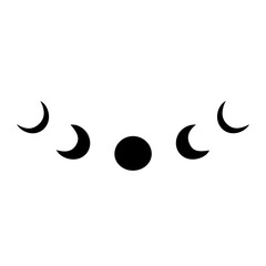 Different types of moon symbol for templates.