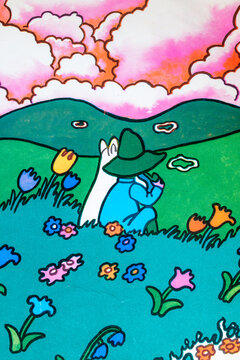 old polish record with Moominsummer Madness audiobook adapted from Tove Jansson book