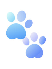 Dog and cat paw print