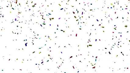 Colorful Confetti On Transparent Background, 3D rendered illustration