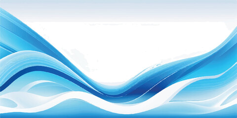 Creative Abstract Blue and White water ocean Motion Background with a Soft Gradient Curve and Text Space for Business and Marketing Graphics
