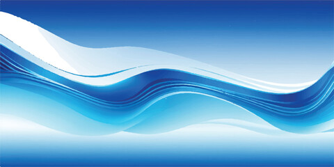 Minimalist Blue and White water ocean Abstract Wave Design with a Soft Gradient Curve, Perfect for Corporate Flyers, Presentations, and Websites

