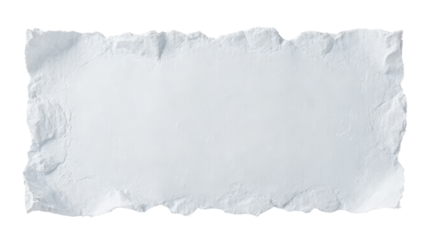 White Torn Paper Texture on transparent background