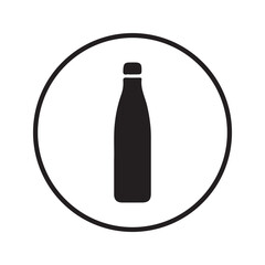 Single plastic bottle icon. Bottle symbol. Bottle icons set. Vector illustration eps 10
