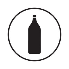 Single plastic bottle icon. Bottle symbol. Bottle icons set. Vector illustration eps 10