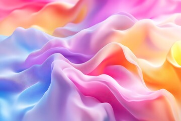 Obraz premium Holographic y2kinspired abstract background with flowing liquid pastels rainbow iridescent ripples and retro tech aesthetic