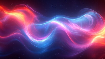 Abstract Swirls Colorful Energy Flow Cosmic Background